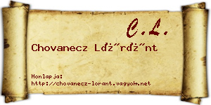 Chovanecz Lóránt névjegykártya